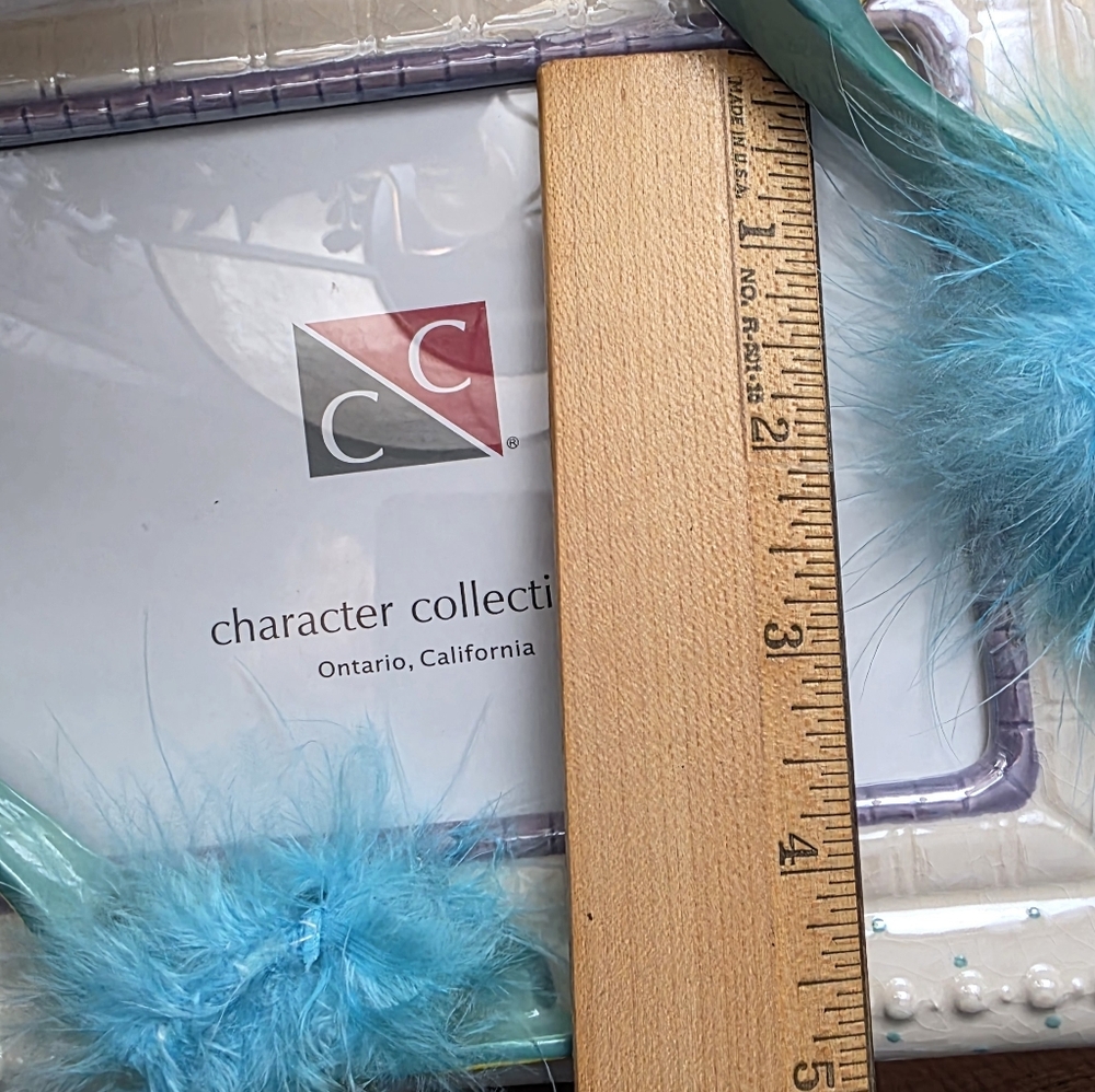 Turquoise Feathered Frame - Picture 5 of 8